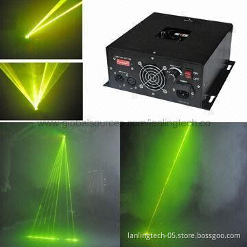 250mw Yellow Single Tunnel Fat Beam Laser Light, 10 to 12mm Beam Diameter